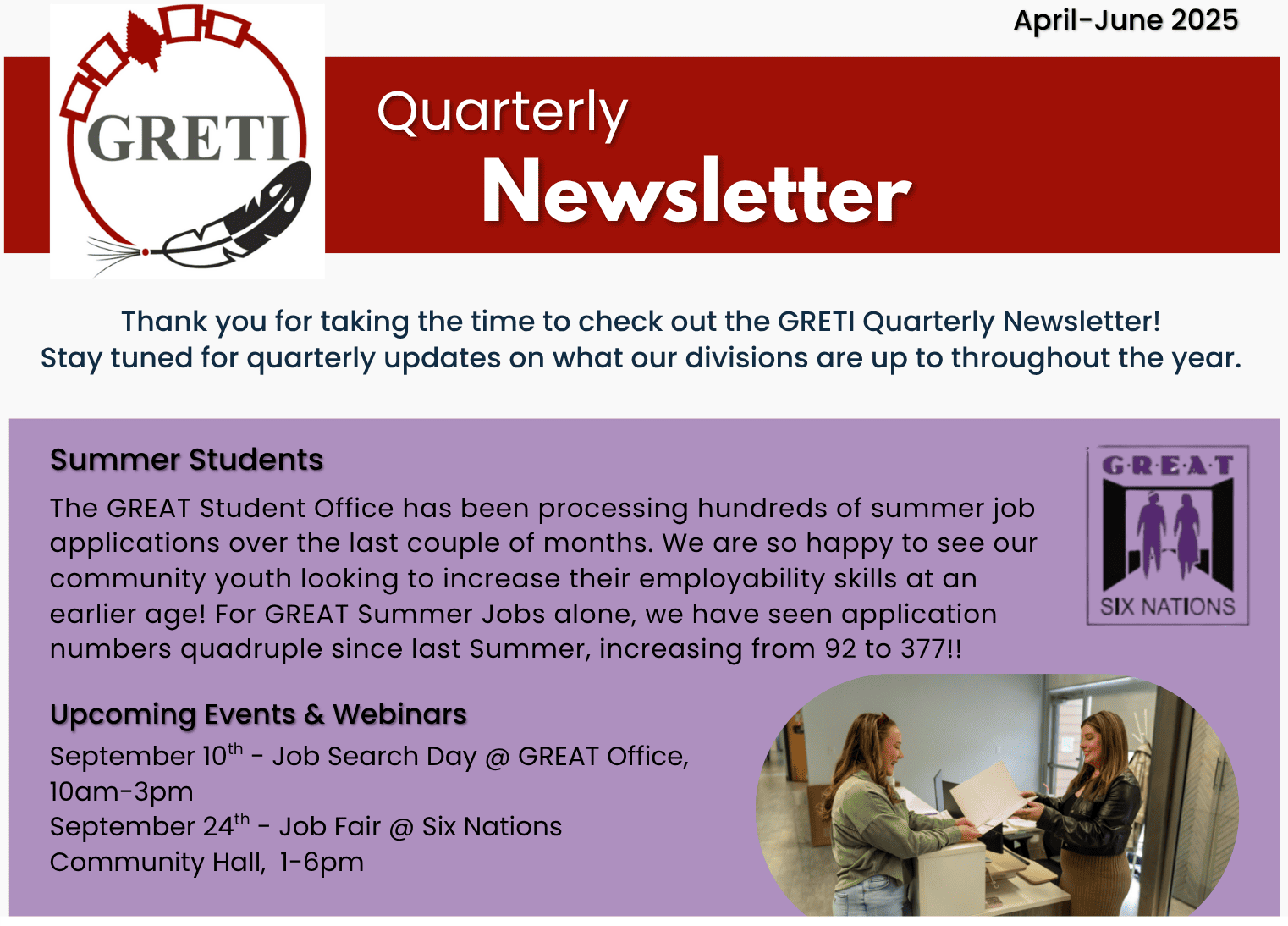 Q1 Newsletter April - June 2025 
